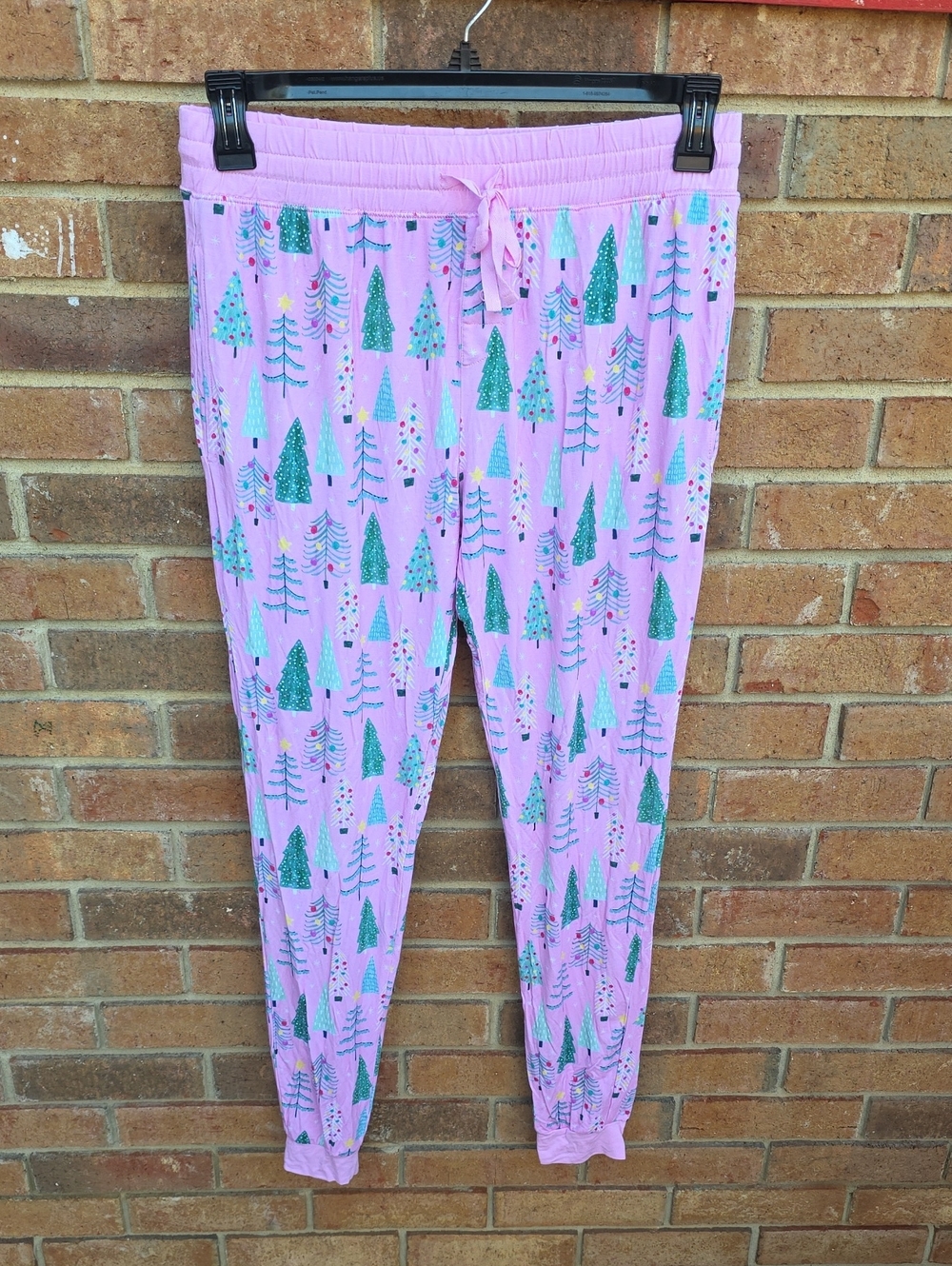 Little Sleepies Pink Holiday Tree Print Pajama Pants Size Small